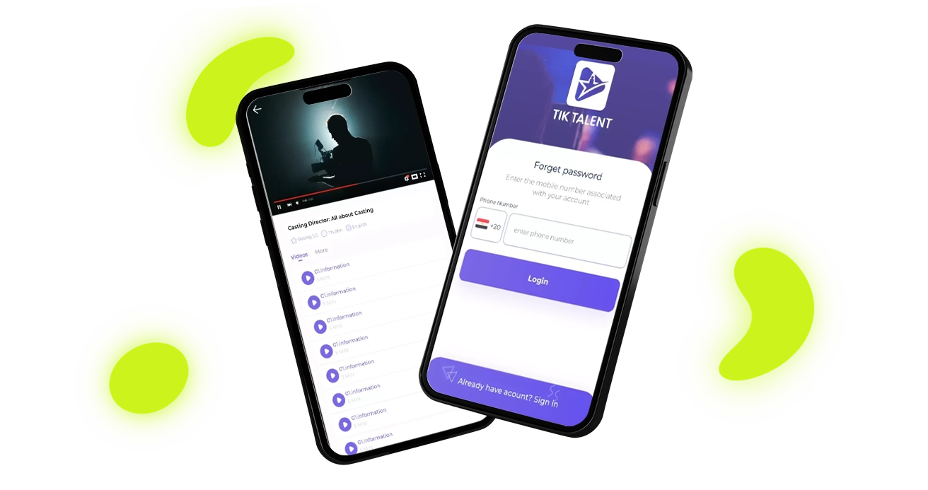 Tik Talent - تصميم تطبيق جوال